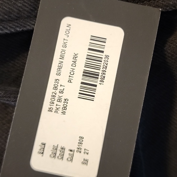 PAIGE Vintage Black Denim Skirt Size 27 - Picture 10 of 10